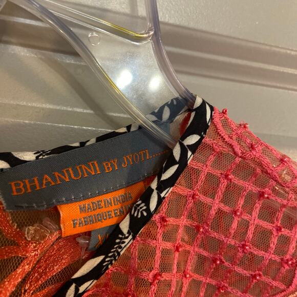 Anthropologie Bhanuni by Jyoti Women's Size XL Pink Rosario Blouse New with Tags - Picture 4 of 16